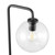 Silo Glass Globe Glass and Metal Floor Lamp EEI-5616-BLK