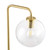 Silo Glass Globe Glass and Metal Floor Lamp EEI-5616-SBR