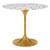Lippa 36" Round Terrazzo Dining Table EEI-5715-GLD-WHI