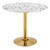 Verne 36" Round Terrazzo Dining Table EEI-5717-GLD-WHI