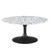 Lippa 36" Round Terrazzo Coffee Table EEI-5721-BLK-WHI