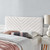 Alyson Angular Channel Tufted Performance Velvet Twin Headboard MOD-6143-WHI