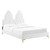 Alexandria Tufted Performance Velvet Queen Platform Bed MOD-6763-WHI