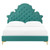 Gwyneth Tufted Performance Velvet King Platform Bed MOD-6760-TEA