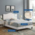 Juniper Channel Tufted Performance Velvet Full Platform Bed MOD-6747-WHI