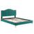 Juniper Channel Tufted Performance Velvet Full Platform Bed MOD-6745-TEA