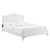 Juniper Channel Tufted Performance Velvet Full Platform Bed MOD-6745-WHI