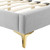 Gwyneth Tufted Performance Velvet Twin Platform Bed MOD-6754-LGR