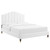 Elise Full Performance Velvet Platform Bed MOD-6874-WHI