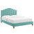 Elise Full Performance Velvet Platform Bed MOD-6874-MIN