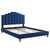 Elise Twin Performance Velvet Platform Bed MOD-6873-NAV