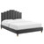 Elise Twin Performance Velvet Platform Bed MOD-6873-CHA