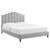 Elise Full Performance Velvet Platform Bed MOD-6874-LGR