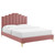 Elise Full Performance Velvet Platform Bed MOD-6880-DUS