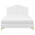 Elise Full Performance Velvet Platform Bed MOD-6880-WHI