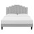 Elise Full Performance Velvet Platform Bed MOD-6877-LGR