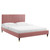 Peyton Performance Velvet King Platform Bed MOD-6872-DUS