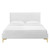 Peyton Performance Velvet Twin Platform Bed MOD-6865-WHI