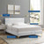 Peyton Performance Velvet Twin Platform Bed MOD-6865-WHI