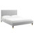 Peyton Performance Velvet Twin Platform Bed MOD-6866-LGR