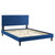 Peyton Performance Velvet Twin Platform Bed MOD-6867-NAV