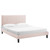 Peyton Performance Velvet Twin Platform Bed MOD-6867-PNK