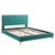 Peyton Performance Velvet Twin Platform Bed MOD-6865-TEA