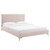 Peyton Performance Velvet Twin Platform Bed MOD-6865-PNK