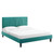 Peyton Performance Velvet Twin Platform Bed MOD-6867-TEA