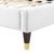 Peyton Performance Velvet Full Platform Bed MOD-6869-WHI