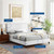 Peyton Performance Velvet Full Platform Bed MOD-6869-WHI