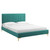 Peyton Performance Velvet Full Platform Bed MOD-6868-TEA