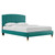 Alessi Performance Velvet Queen Platform Bed MOD-6284-TEA