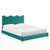 Current Performance Velvet Twin Platform Bed MOD-6727-TEA