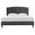 Alessi Performance Velvet Queen Platform Bed MOD-6284-CHA