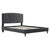 Alessi Performance Velvet Queen Platform Bed MOD-6284-CHA