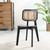 Habitat Wood Dining Side Chair Set of 2 EEI-6077-BLK