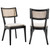 Caledonia Wood Dining Chair Set of 2 EEI-6080-BLK-BEI