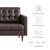 Exalt Tufted Vegan Leather Sofa EEI-6099-BRN