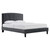 Alessi Performance Velvet Queen Platform Bed MOD-6283-CHA