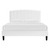 Alessi Performance Velvet Queen Platform Bed MOD-6283-WHI