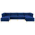 Ardent 6-Piece Performance Velvet Sectional Sofa EEI-4272-NAV