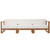 Upland Outdoor Patio Teak Wood 3-Piece Sectional Sofa Set EEI-4254-NAT-WHI-SET