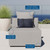 Saybrook Outdoor Patio Upholstered Sectional Sofa Armless Chair EEI-4209-GRY