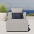 Saybrook Outdoor Patio Upholstered Sectional Sofa Armless Chair EEI-4209-GRY
