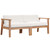 Bayport Outdoor Patio Teak Wood 2-Seater Loveseat EEI-4259-NAT-WHI-SET