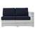 Convene Outdoor Patio Right-Arm Loveseat EEI-4302-LGR-NAV