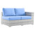 Convene Outdoor Patio Right-Arm Loveseat EEI-4302-LGR-LBU