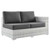 Convene Outdoor Patio Right-Arm Loveseat EEI-4302-LGR-CHA