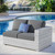 Convene Outdoor Patio Right-Arm Loveseat EEI-4302-LGR-CHA